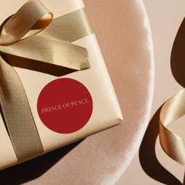 Adesivo Redondo PRINCE OF PEACE Red Minimal Christmas Sticker #4