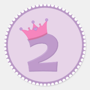 Adesivo Redondo Princesa 2 com Coroa