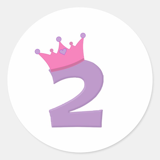 Adesivo Redondo Princesa 2 com Coroa (Frente)