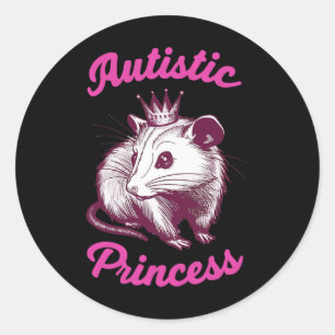 Adesivo Redondo Princesa Autista Gambá 3