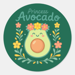 Adesivo Redondo Princesa Avocado