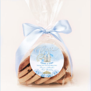 Adesivo Redondo Princesa Azul Era Uma Vez