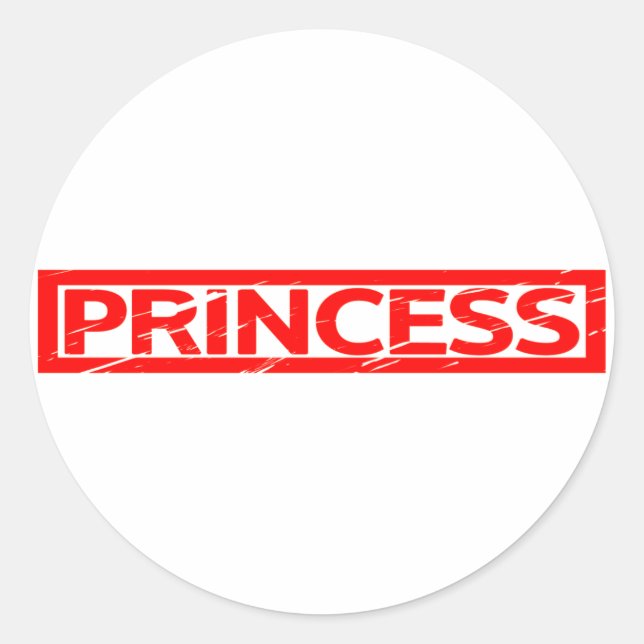 Adesivo Redondo Princesa Carimbo (Frente)