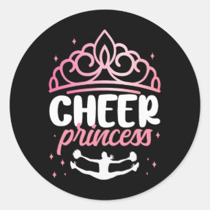 Adesivo Redondo Princesa Cheer Cheerleading
