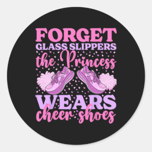 Adesivo Redondo Princesa Cheerleader Usa Sapatos Cheer Cheerleadin