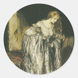 Adesivo Redondo Princesa com o vestido da faísca tamanho grande
