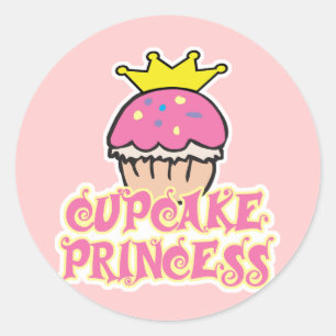 Adesivo Redondo Princesa cupcake