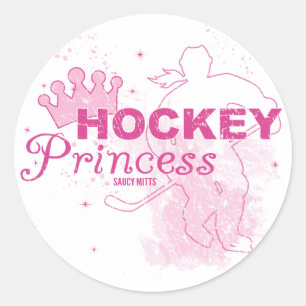 Adesivo Redondo Princesa de Hockey