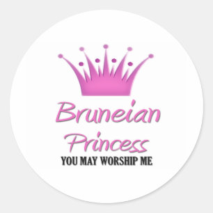 Adesivo Redondo Princesa do Bruneian