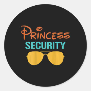 Adesivo Redondo Princesa do Halloween de Segurança do Pai Correspo