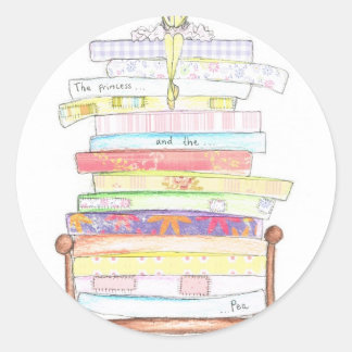 Adesivo Redondo princesa e ervilha