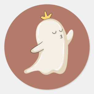 Adesivo Redondo Princesa Fantasma Soprando um Beijo
