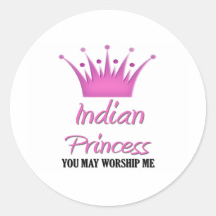 Adesivo Redondo Princesa indiana