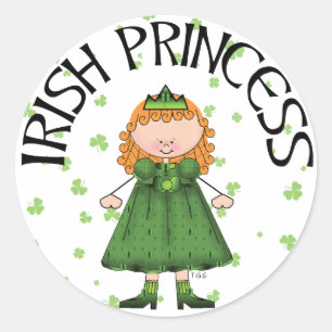 Adesivo Redondo Princesa irlandesa Redhead