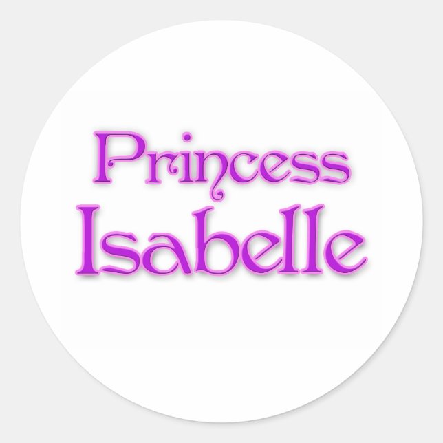Adesivo Redondo Princesa Isabelle (Frente)