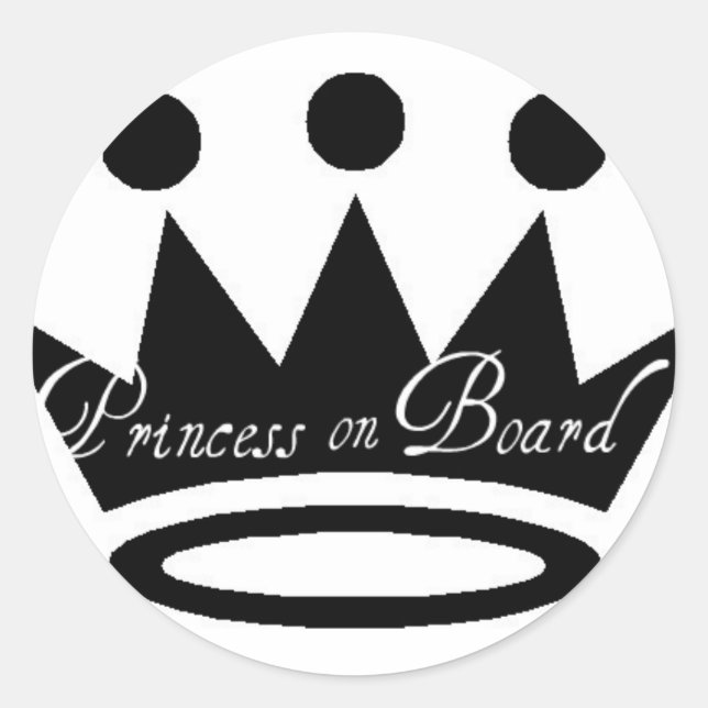 Adesivo Redondo Princesa no Conselho Sticker1 (Frente)