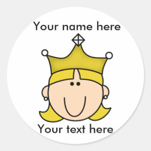 ADESIVO REDONDO PRINCESA PERSONALIZADA LOURO