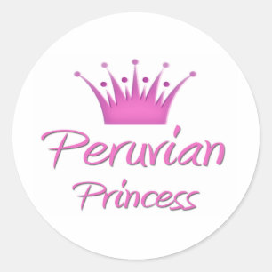 Adesivo Redondo Princesa peruana