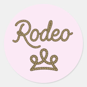 Adesivo Redondo Princesa Rodeio Tiara Country Western Coroa Rosa