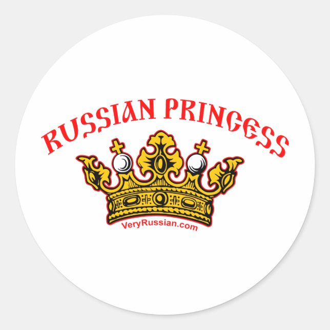 Adesivo Redondo Princesa Russa (Frente)