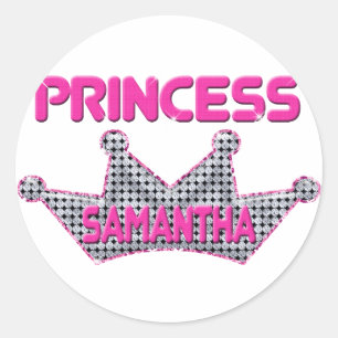 Adesivo Redondo Princesa Samantha