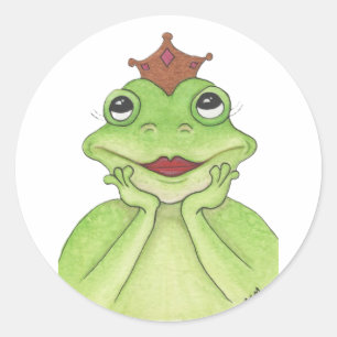 Adesivo Redondo Princesa sapo