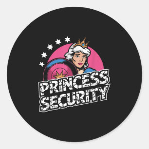 Adesivo Redondo Princesa Security Birthday Pai &amp; Mamãe Boys Br