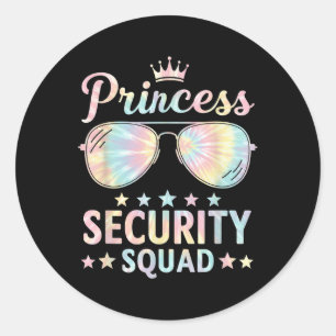 Adesivo Redondo Princesa Security Protection Retro Castle Matching