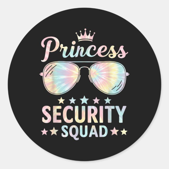 Adesivo Redondo Princesa Security Protection Retro Castle Matching (Frente)