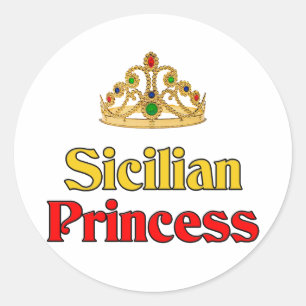 Adesivo Redondo Princesa siciliano