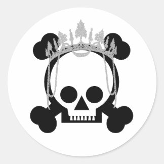 Adesivo Redondo Princesa Skulls