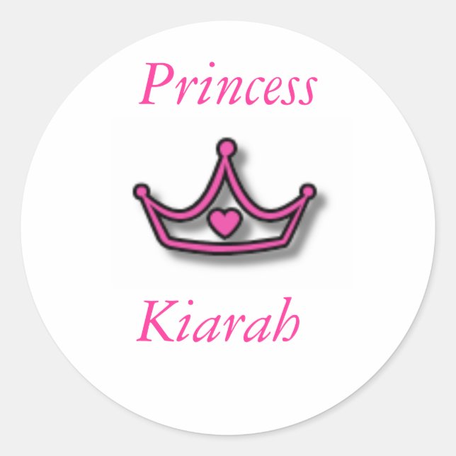 Adesivo Redondo Princesa Sticker (Frente)