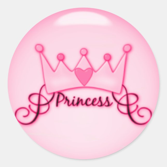 Adesivo Redondo Princesa Sticker (Frente)