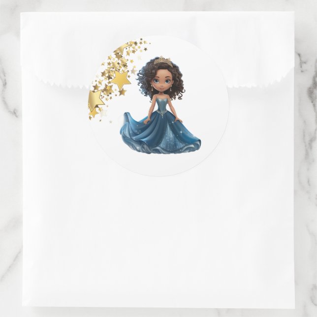 Adesivo Redondo Princesa Stickers (Bolsa)