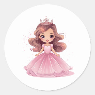 Adesivo Redondo Princesa Stickers