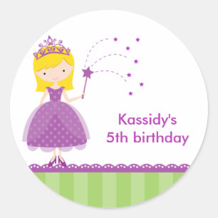 Adesivo Redondo Princesa Stickers