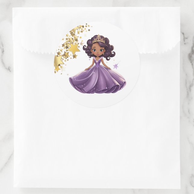 Adesivo Redondo Princesa Stickers (Bolsa)
