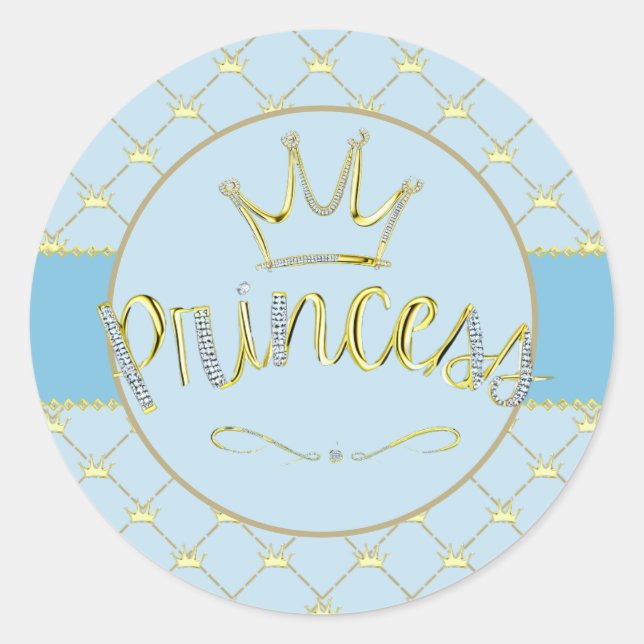 Adesivo Redondo Princesa Stickers (Frente)