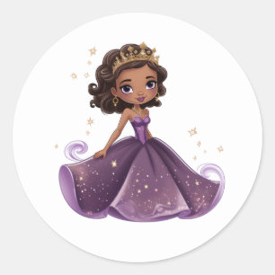 Adesivo Redondo Princesa Stickers