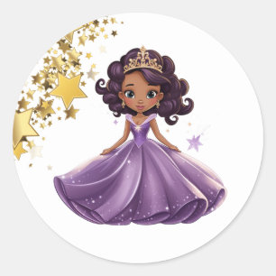 Adesivo Redondo Princesa Stickers