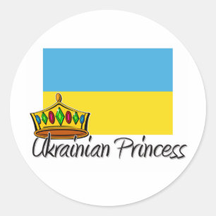 Adesivo Redondo Princesa Ucraniana