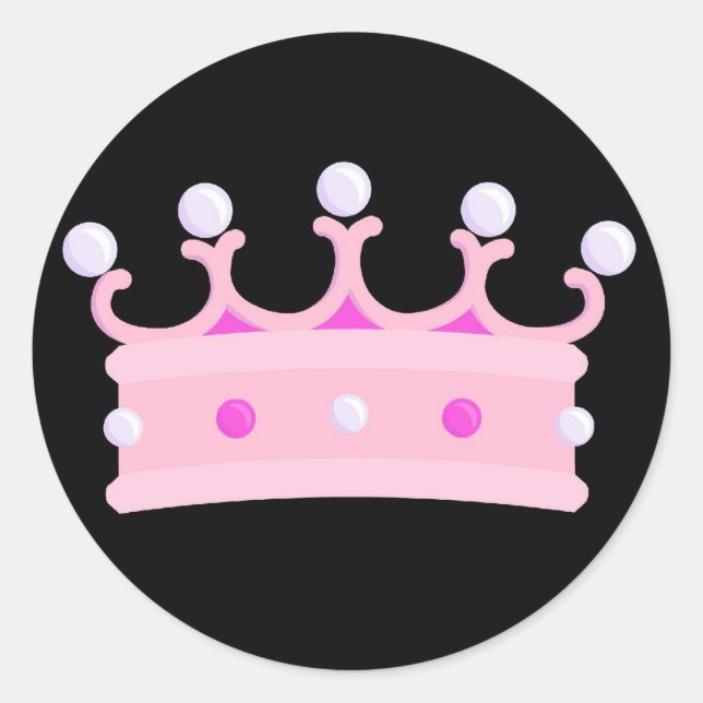Adesivo Redondo PrincesaCoroaFesta (Frente)
