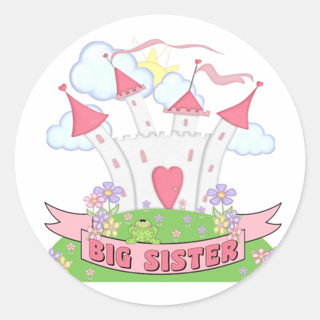 ADESIVO REDONDO PRINCESS BIG SISTER (Frente)
