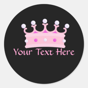 Adesivo Redondo PrincessPartyCrown2