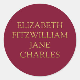 Adesivo Redondo Principais caracteres do Orgulho e Preconceito