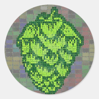 Adesivo Redondo Principalmente Sticks Mosaicos Inofensivos