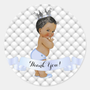 Adesivo Redondo Príncipe Diamante Jóia Coroa Azul do