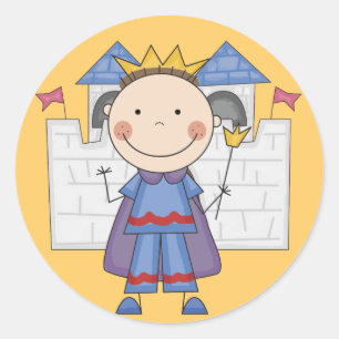 Adesivo Redondo Príncipe em Camisetas e presentes