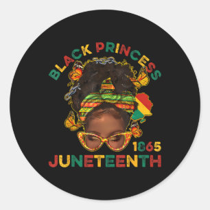 Adesivo Redondo Príncipes Pretos Juneteenth 1865 Mês da História M