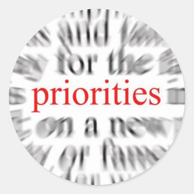Adesivo Redondo Prioridades (Frente)